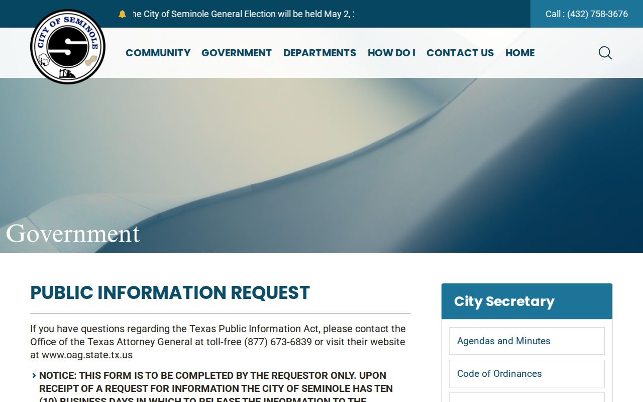 Seminole criminal records public information request form