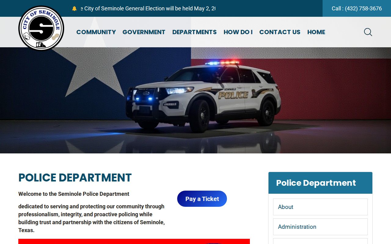 Seminole Police Department criminal history records office